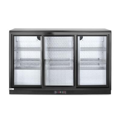 Barová chladnička s trojitými posuvnými dveřmi, Arktic, 254L, Černá, 230V/160W, 1350x520x(H)865mm | 235836